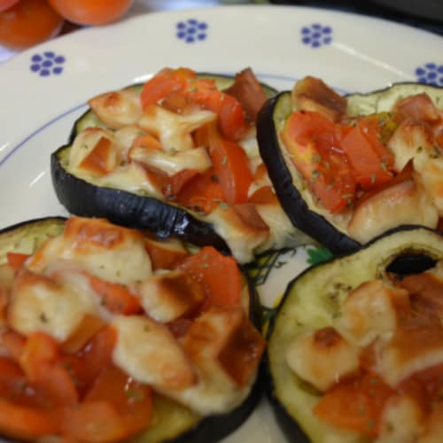 Eggplant pizzas