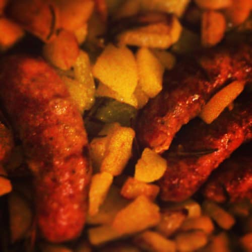 Sausage and potatoes