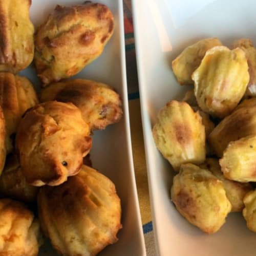 Madeleines peperoni e pancetta affumicata