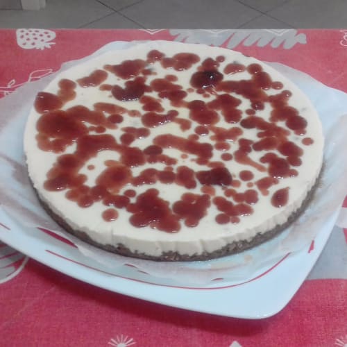 Cheesecake Con Glassa Di Marmellata Alle Fragole...