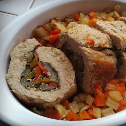 Stuffed pork fillet