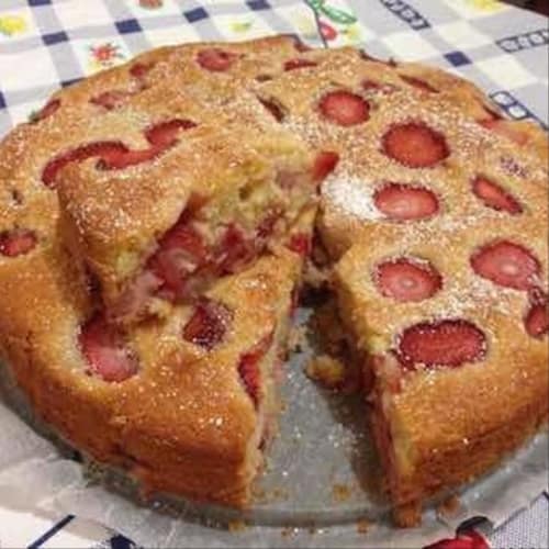 Torta morbida fragole yogurt