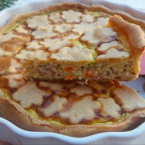 calabacines tarta sabrosos y tocino