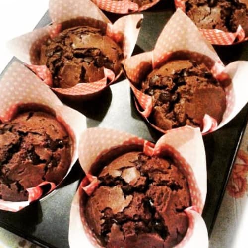 Muffin all'americana con gocce di cioccolato