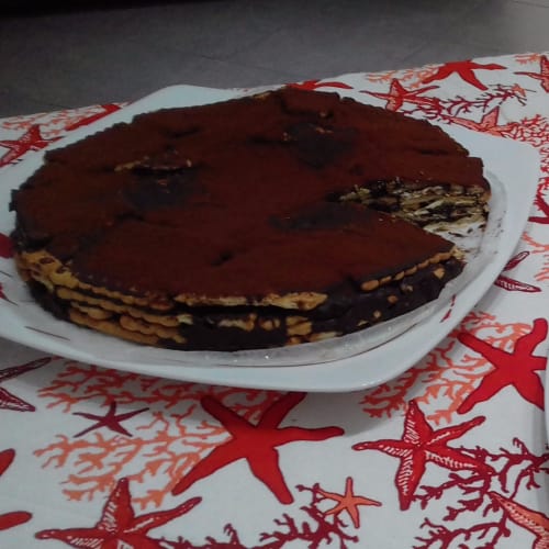 Torta Di Biscotti E Crema Al Cioccolato...