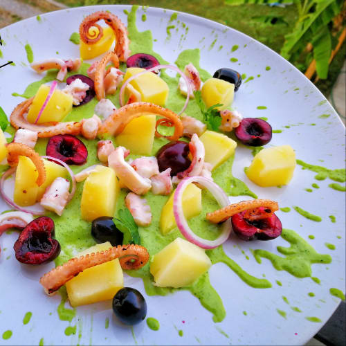 ensalada de pulpo bebé