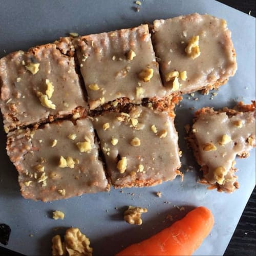 cuadraditos carrot cake Raw