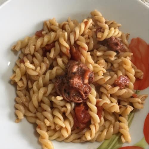 Fusilli con el pulpo