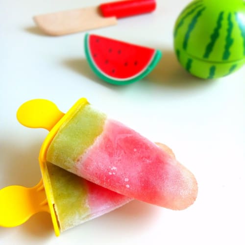 Watermelon and kiwi icicles