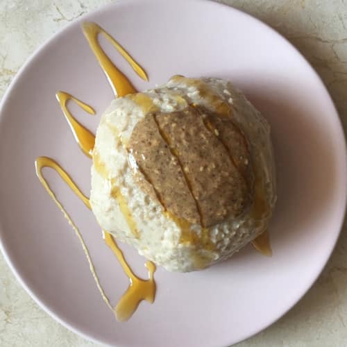 papilla a base de chocolate blanco con Patty