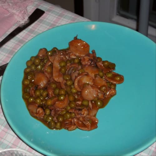 Cuttlefish with peas