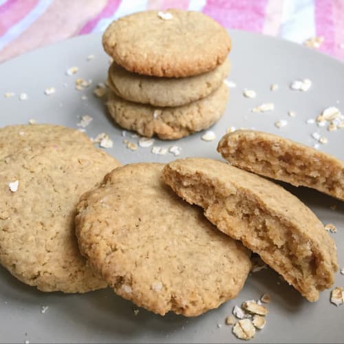 Homemade peanut butter and oatmeal cookies