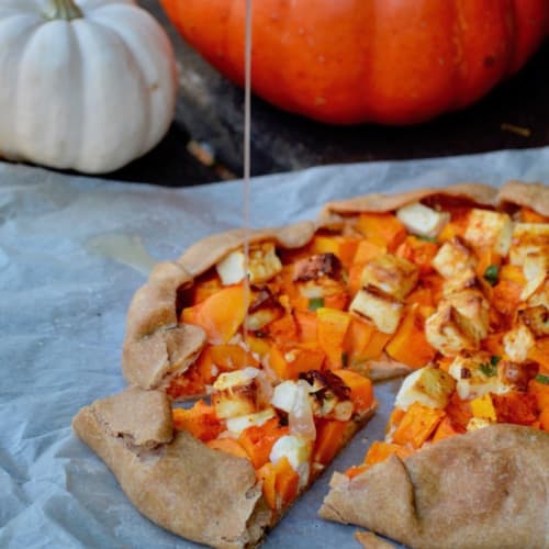 Whole Galette with Pumpkin with Feta and Honey