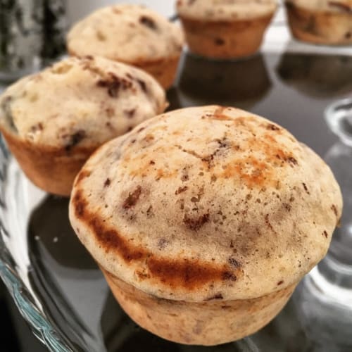 Muffins alla banana e cioccolato