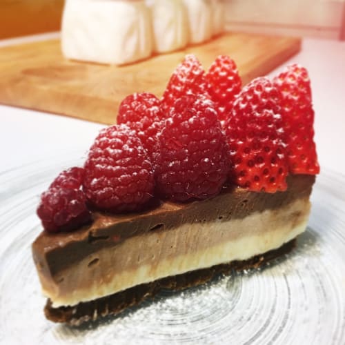 Cheesecake ai tre cioccolati