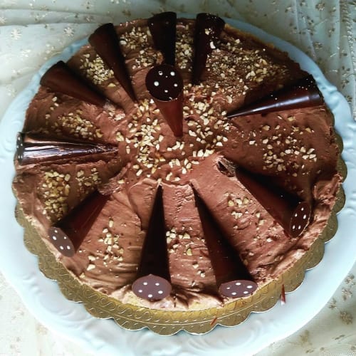 Cheesecake at Nutella without cooking