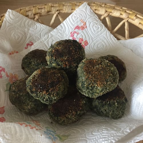 Spinach protein dumplings