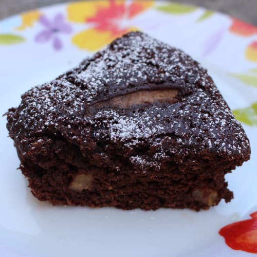 Chocolate and pear cake