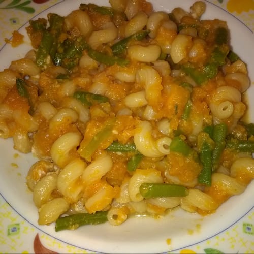 Pasta With Pumpkin And Green Beans