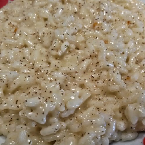 Risotto con queso y pimienta