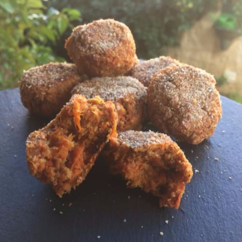 Baked pumpkin meatballs