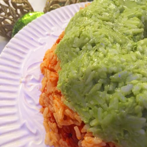 Arroz navideño palta pimentón!