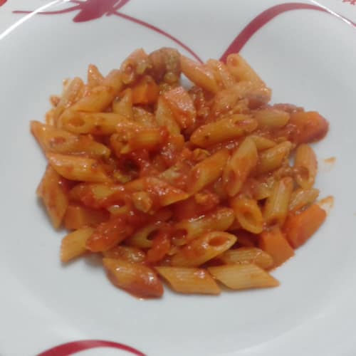 En Penne Salchicha Ragú ... !!!