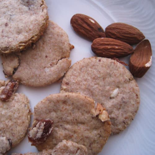 Oat and almond cookies without sugar