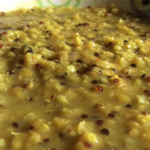 Quinoa soup, spelled, lentils and potatoes