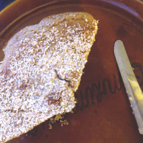 pastel de coco y jengibre limón