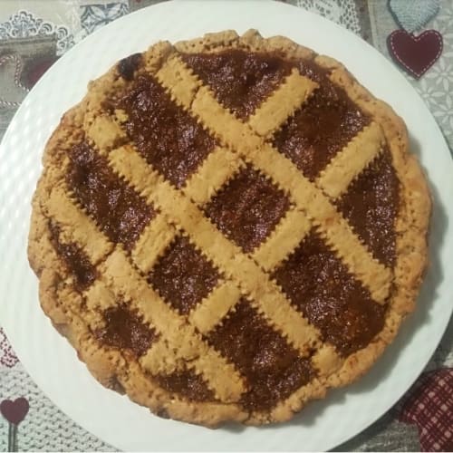 Tarta de fresa con pistachos