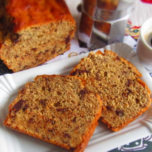 Plumcake de Ricotta, café y chocolate