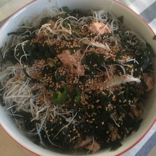 Asian wakame seaweed salad