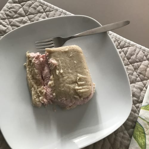 Pudding with ham mousse