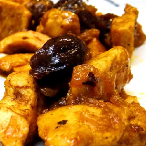 Chicken with plums