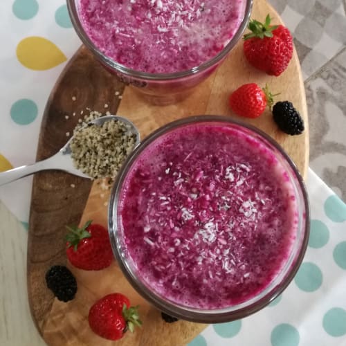 Batido de fresa y nabo rojo