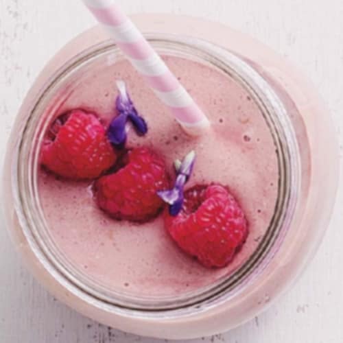 Chocolate and raspberry smoothie