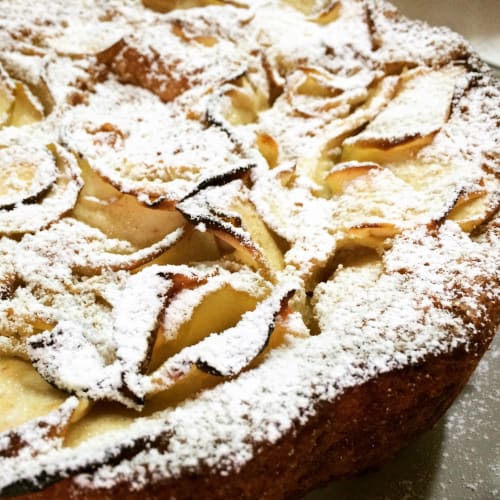 Tarta de manzana blanda