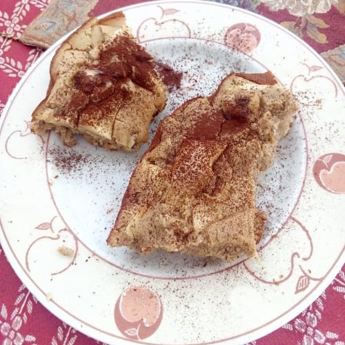 Pastel de avena roto