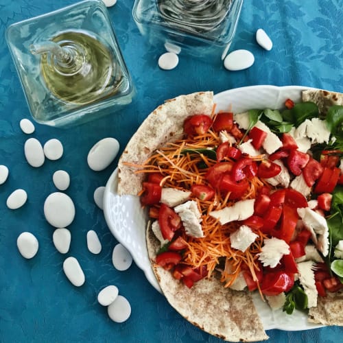 Piadina con pollo in stile marocchino