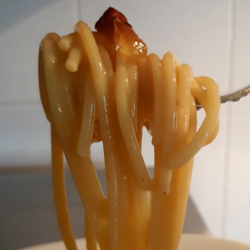 Spaghetti with carbonara