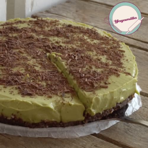 Tarta de queso de aguacate