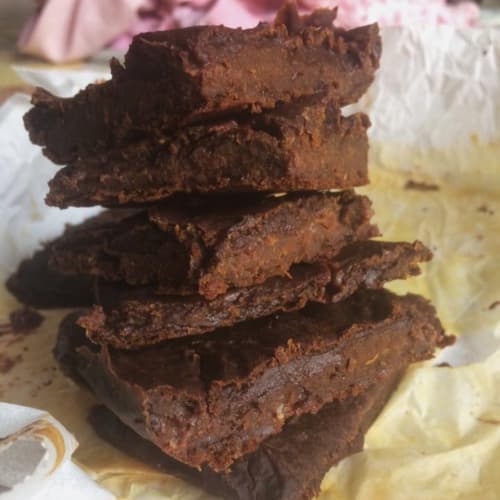 Chocolate and pumpkin brownies