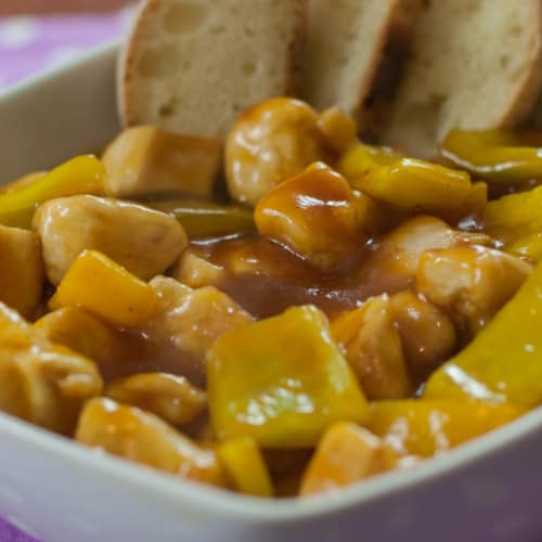 Chicken in sweet and sour sauce!