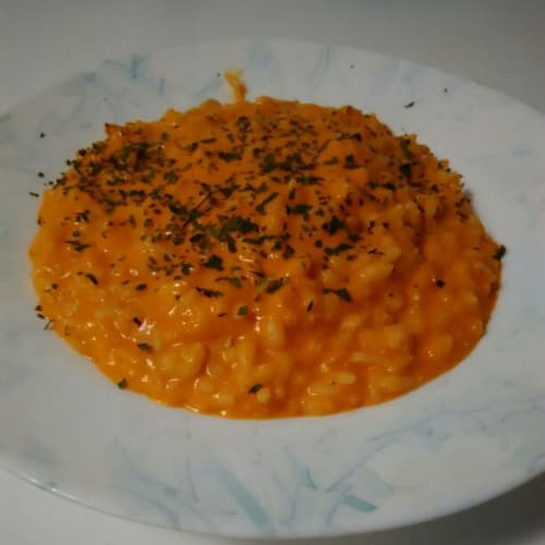 crema de gambas al risotto