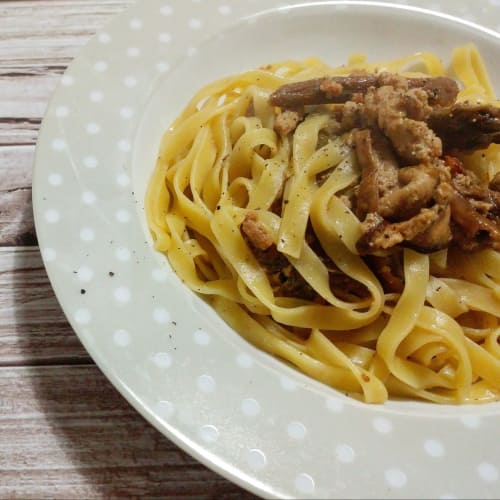 Tagliatelle with porcini mushrooms sauce