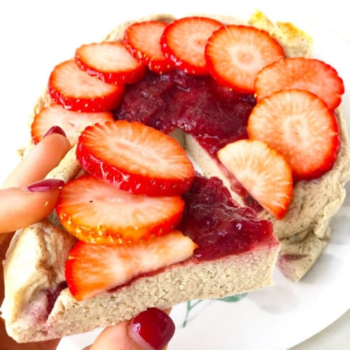 Crostata proteica alle fragole Crostata proteica alle fragole