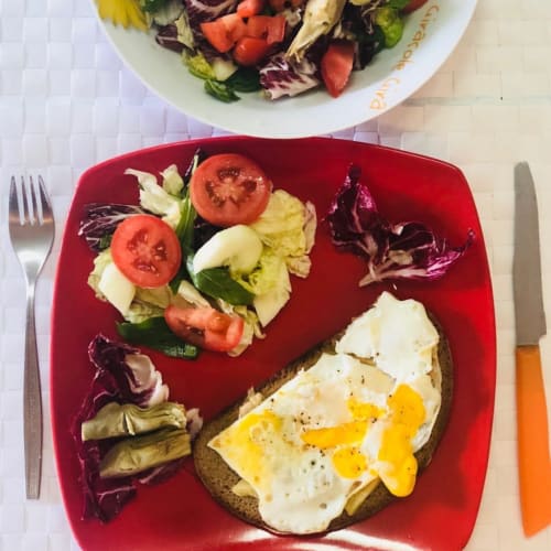 Egg and salad