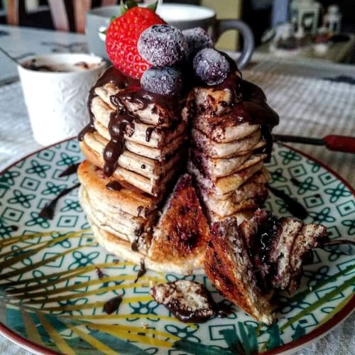 Vanilla cinnamon protein pancake