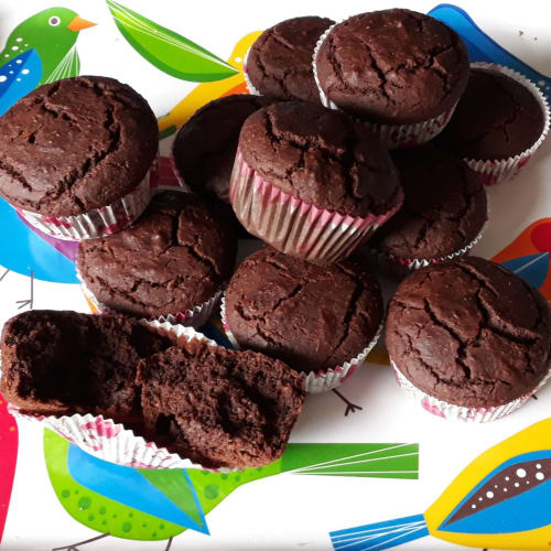 Cupcakes de cacao vegano